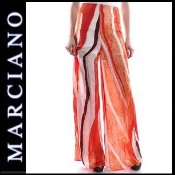 Marciano Pants - NWT Marciano 100% Silk Palazzo Pants